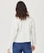 FLORAL PATTERN WAFFLE CARDIGAN