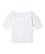 FLORAL PATTERN SQUARE NECK TOP