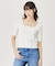 FLORAL PATTERN SQUARE NECK TOP