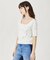 FLORAL PATTERN SQUARE NECK TOP