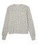 FLORAL PATTERN WAFFLE L/S TOP