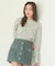 FLORAL PATTERN WAFFLE L/S TOP