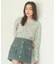 FLORAL PATTERN WAFFLE L/S TOP