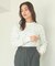 FLORAL PATTERN WAFFLE L/S TOP