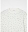 FLORAL PATTERN WAFFLE L/S TOP