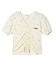 FLOWER EMBROIDERY SHIRRING S/S TOP