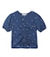 FLOWER EMBROIDERY SHIRRING S/S TOP
