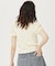 FLOWER EMBROIDERY SHIRRING S/S TOP