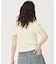 FLOWER EMBROIDERY SHIRRING S/S TOP