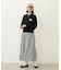 GINGHAM LOGO SHORT SWEAT TOP
