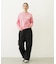 GINGHAM LOGO SHORT SWEAT TOP
