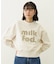 CUT-OUT LOGO SHORT SWEAT TOP