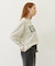 APPLE LOGO FLOCK PRINT L/S TEE