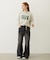 APPLE LOGO FLOCK PRINT L/S TEE