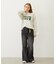 APPLE LOGO FLOCK PRINT L/S TEE