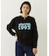 APPLE LOGO FLOCK PRINT L/S TEE