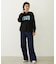 APPLE LOGO FLOCK PRINT L/S TEE