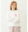 FLOWER DOT PATTERN LOGO WIDE L/S TEE