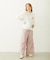 FLOWER DOT PATTERN LOGO WIDE L/S TEE