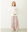 FLOWER DOT PATTERN LOGO WIDE L/S TEE