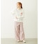 FLOWER DOT PATTERN LOGO WIDE L/S TEE