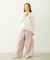 FLOWER DOT PATTERN LOGO WIDE L/S TEE