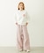 FLOWER DOT PATTERN LOGO WIDE L/S TEE