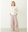 FLOWER DOT PATTERN LOGO WIDE L/S TEE