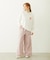 FLOWER DOT PATTERN LOGO WIDE L/S TEE