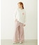 FLOWER DOT PATTERN LOGO WIDE L/S TEE