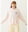 FLOWER DOT PATTERN LOGO WIDE L/S TEE