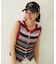 TWO-TYPE STRIPED KNIT VEST