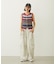 TWO-TYPE STRIPED KNIT VEST