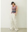 TWO-TYPE STRIPED KNIT VEST