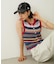 TWO-TYPE STRIPED KNIT VEST