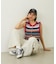 TWO-TYPE STRIPED KNIT VEST