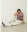 TWO-TYPE STRIPED KNIT VEST