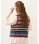 TWO-TYPE STRIPED KNIT VEST