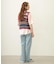 TWO-TYPE STRIPED KNIT VEST