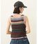 TWO-TYPE STRIPED KNIT VEST