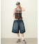 TWO-TYPE STRIPED KNIT VEST