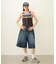 TWO-TYPE STRIPED KNIT VEST