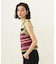 TWO-TYPE STRIPED KNIT VEST