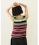 TWO-TYPE STRIPED KNIT VEST