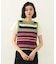 TWO-TYPE STRIPED KNIT VEST