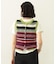 TWO-TYPE STRIPED KNIT VEST