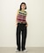 TWO-TYPE STRIPED KNIT VEST