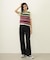 TWO-TYPE STRIPED KNIT VEST