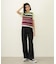 TWO-TYPE STRIPED KNIT VEST