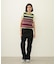 TWO-TYPE STRIPED KNIT VEST